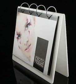 White Acrylic Calendar Holder , Desk Calendar Stand 16 * 22cm