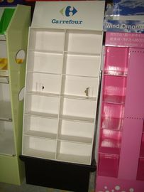 Free standing Corrugated POP Displays of Floor Standing Unit with showcases