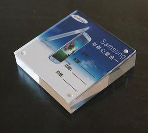 Square Tabletop Plexiglass Acrylic Sign Holder Stand In Standard Design