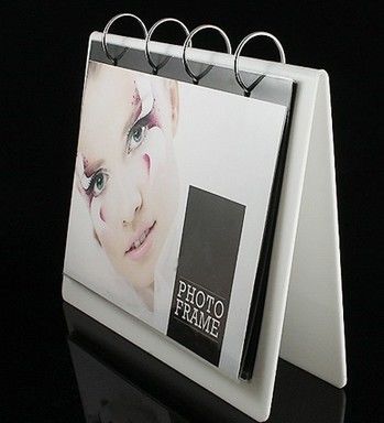 White Acrylic Calendar Holder , Desk Calendar Stand 16 * 22cm