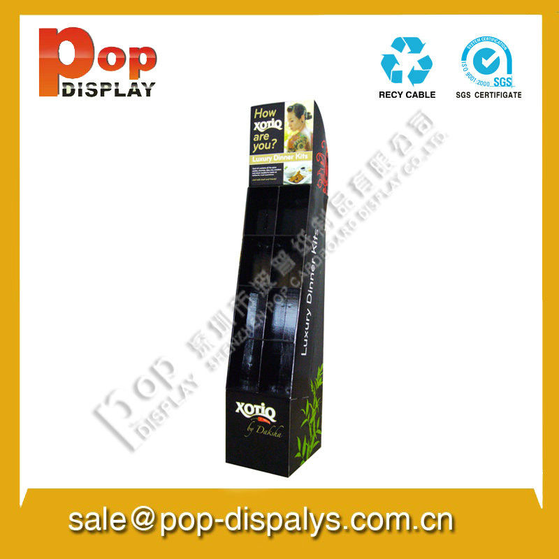 Black Skin Care / Mask Cosmetic Display Stands For Beauty Shop