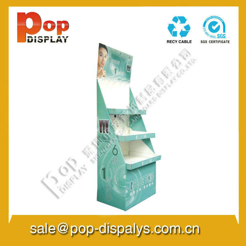 Corrugated Cosmetic Display Stands Customized With Oil Printing