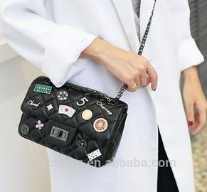 도매 유행 Pu 가죽 여자 핸드백 pu 부대 사슬 부대, crossbody 부대, 공장 가격 심천 백합 청